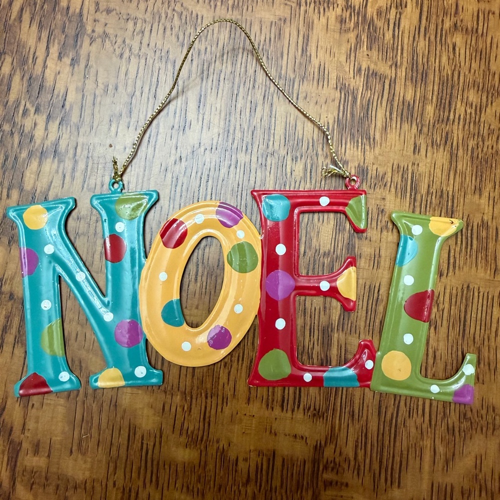 Colorful Polka Dot NOEL Holiday Decoration